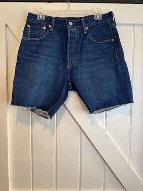 Levi's Dark Blue Cutoff Jean Shorts